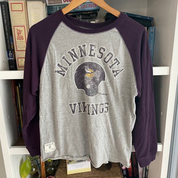 Reebok Minnesota Vikings Vintage Long Sleeve Shirt Size 10/12 Medium - Picture 2 of 5